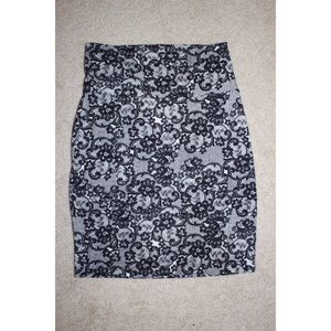 Charlotte Russe Patterned Bodycon Skirt
